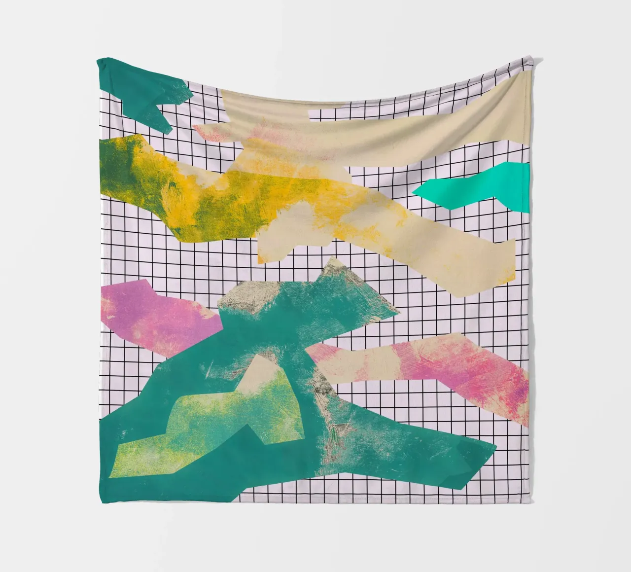 Abstract Color Blocks fleece blanket by Metron