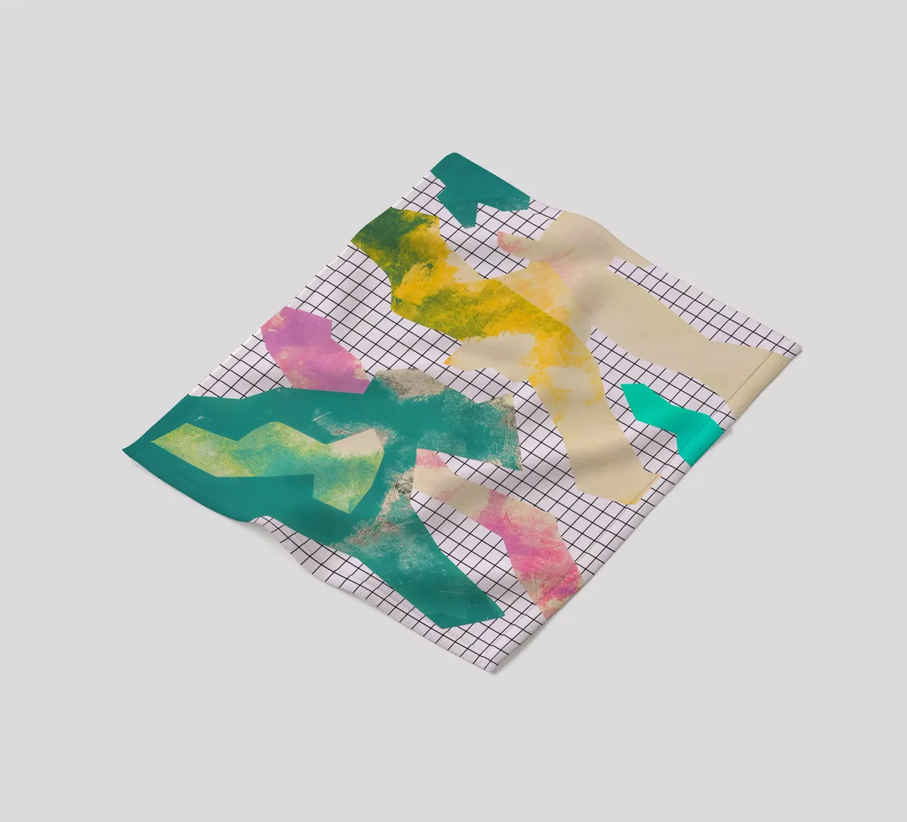 Abstract Color Blocks fleece blanket by Metron