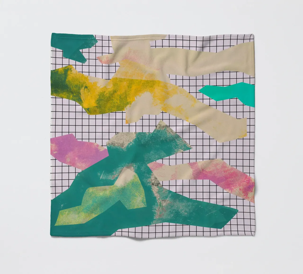 Abstract Color Blocks fleece blanket by Metron