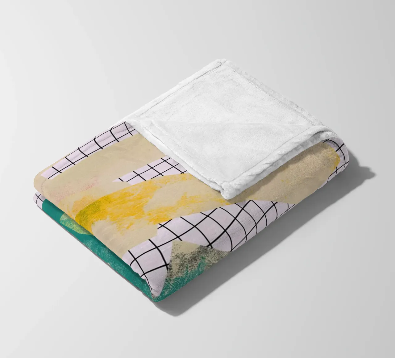 Abstract Color Blocks fleece blanket by Metron