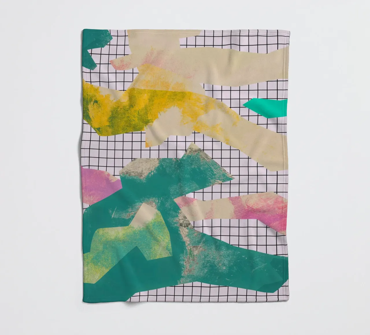 Abstract Color Blocks fleece blanket by Metron