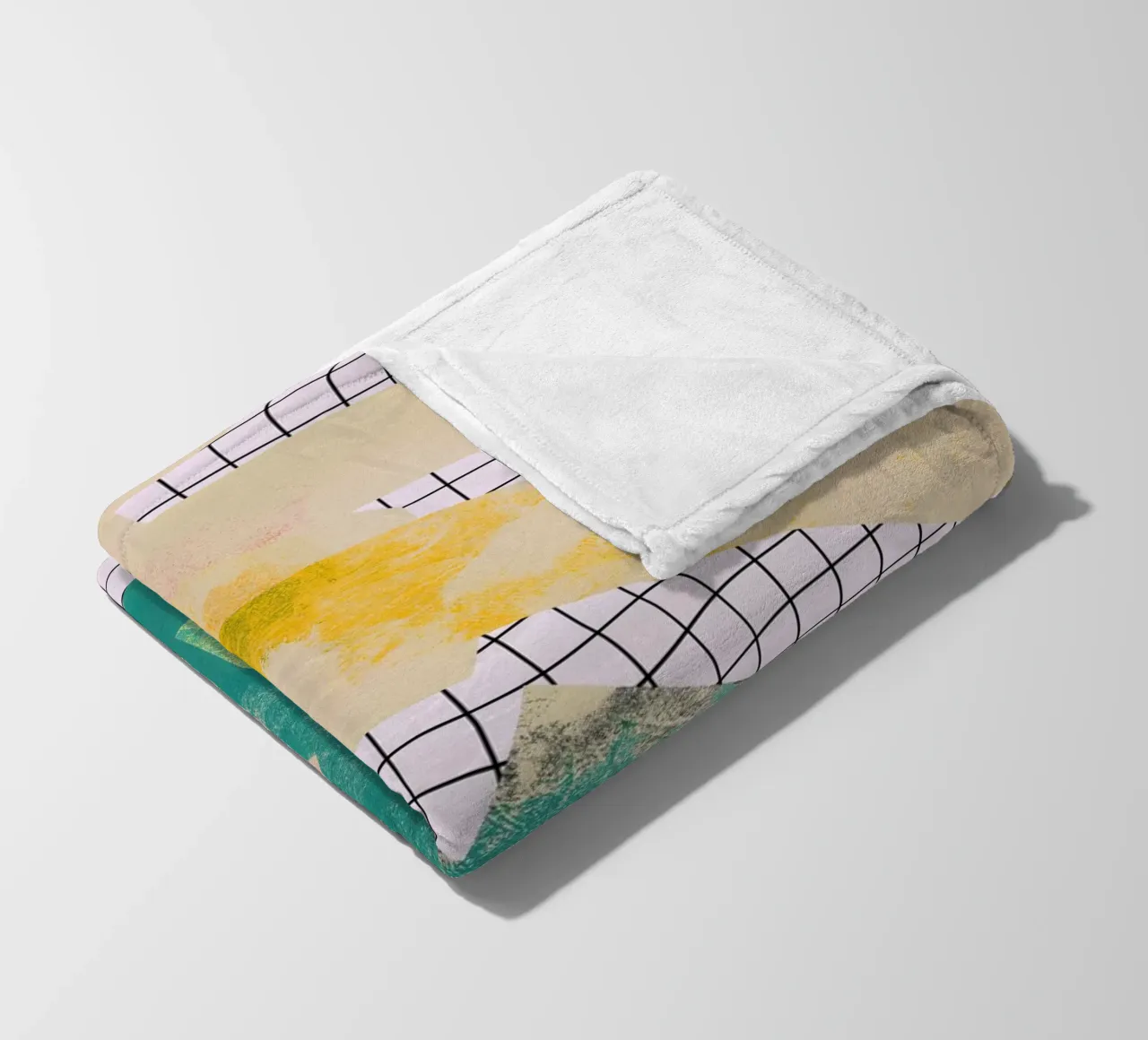 Abstract Color Blocks fleece blanket by Metron