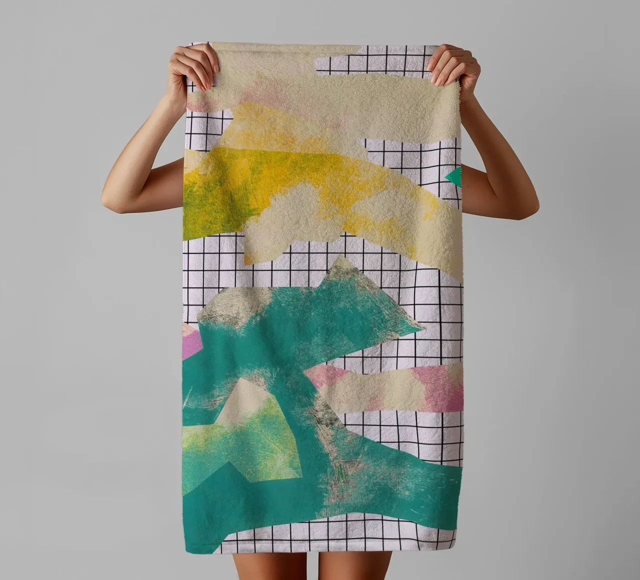 Abstract Color Blocks towel by Metron
