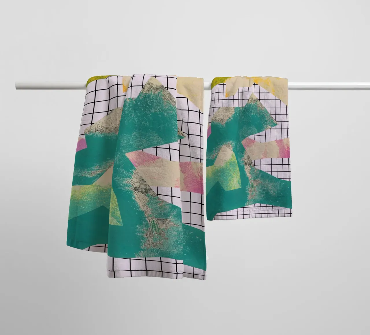 Abstract Color Blocks towel by Metron