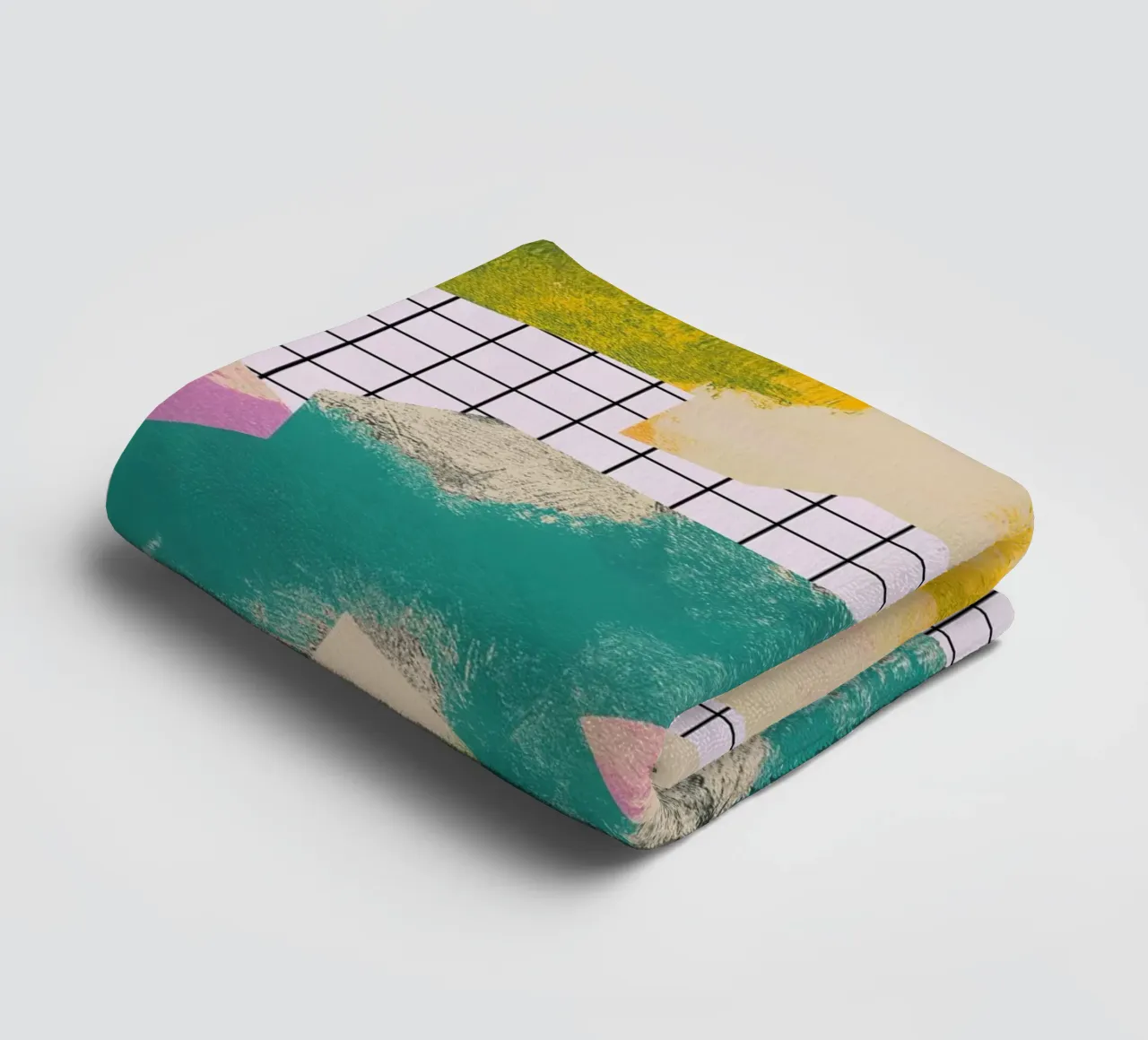 Abstract Color Blocks towel by Metron