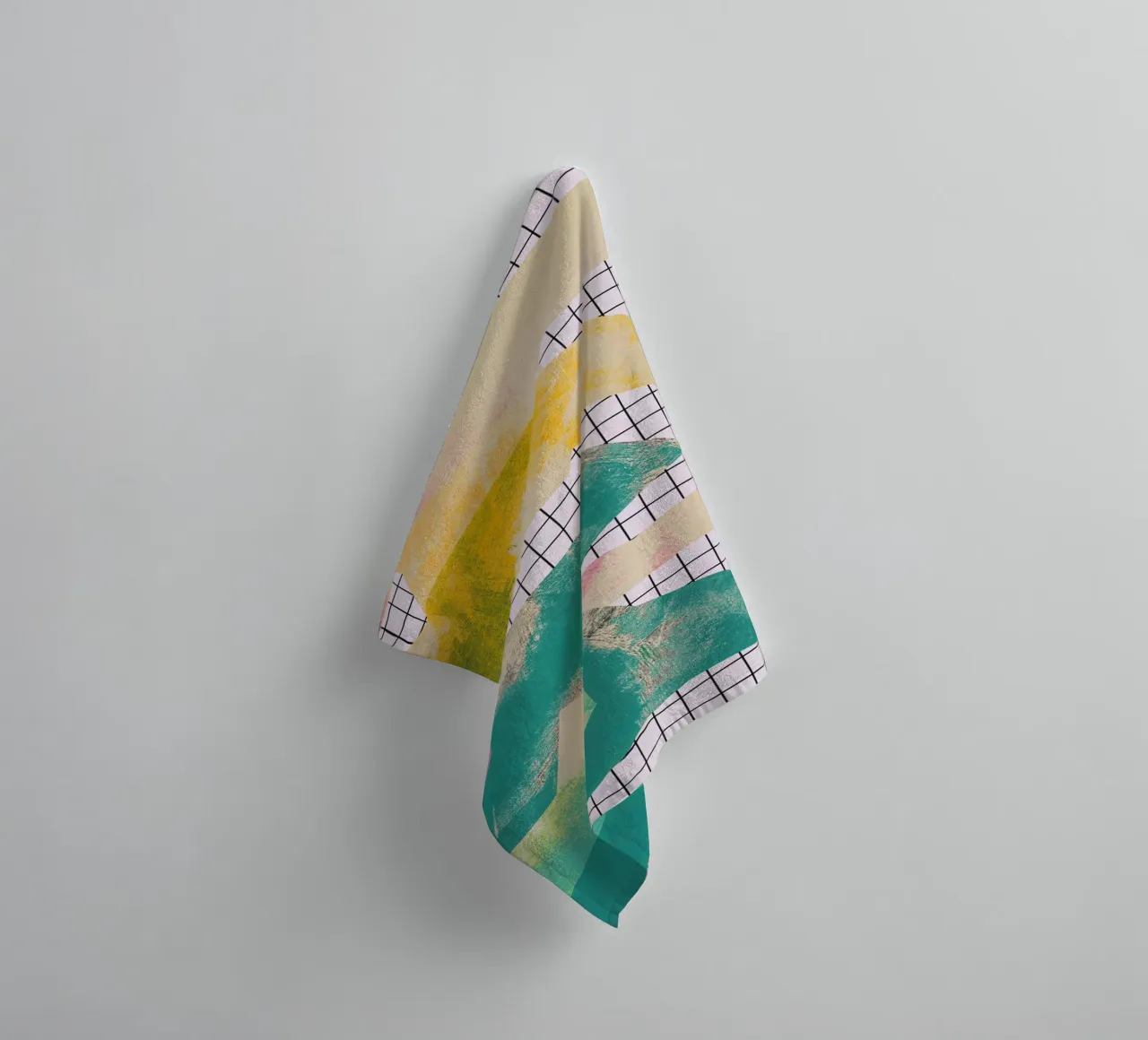 Abstract Color Blocks towel by Metron
