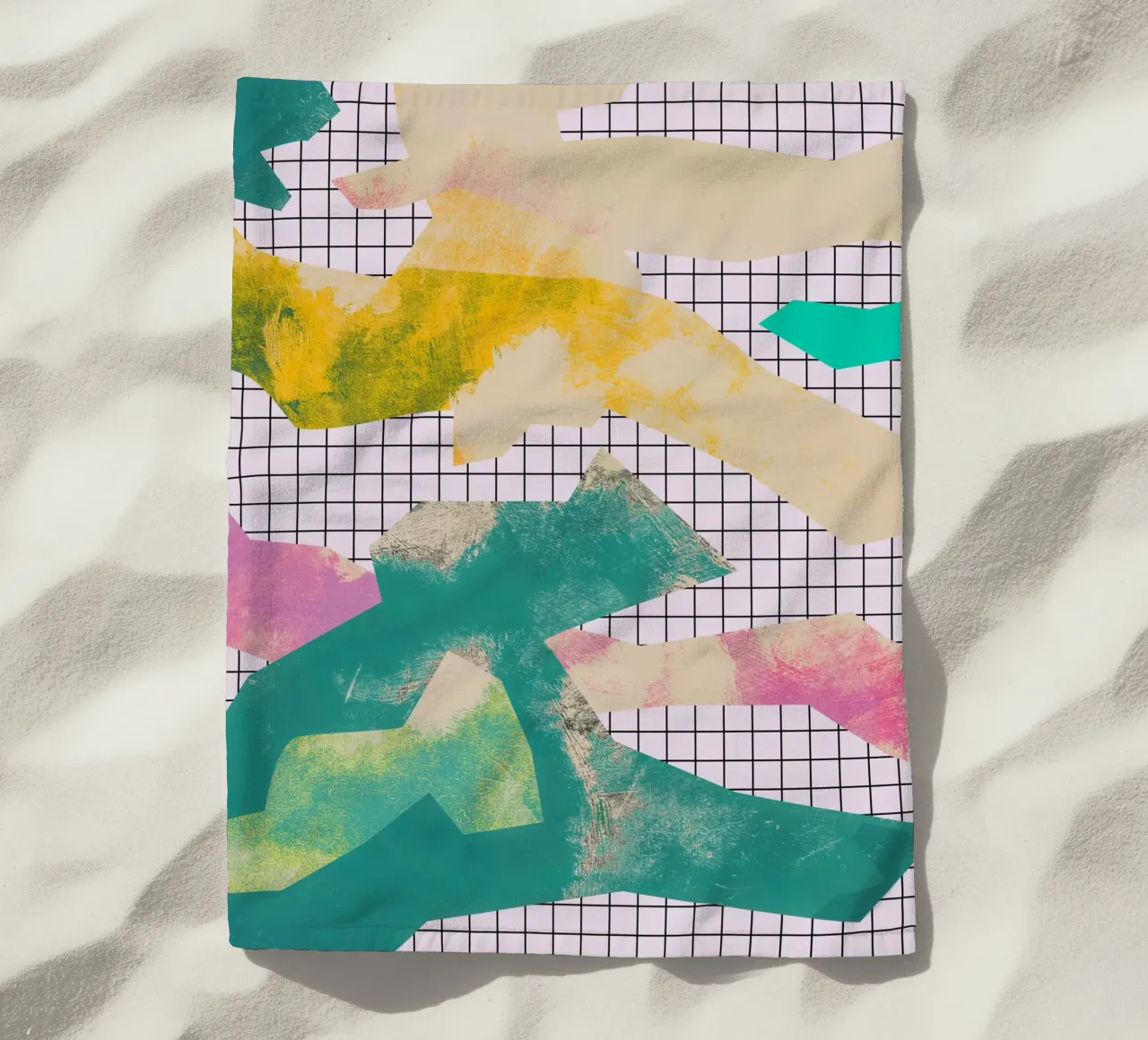 Abstract Color Blocks beach towel by Metron