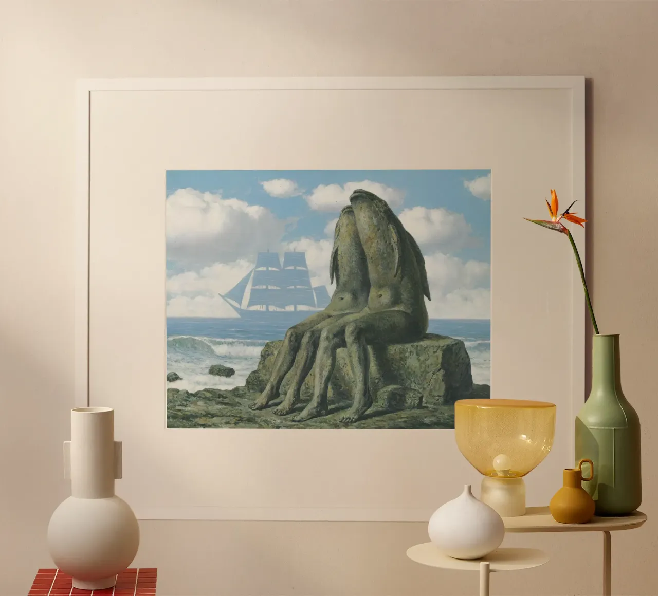 Le meraviglie della natura, 1953 di Rene Magritte poster con telaio in plastica da TIGER JHONSON