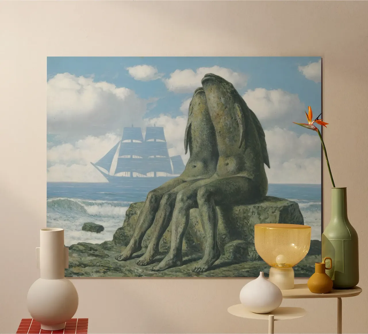 Le meraviglie della natura, 1953 di Rene Magritte poster con telaio in plastica da TIGER JHONSON