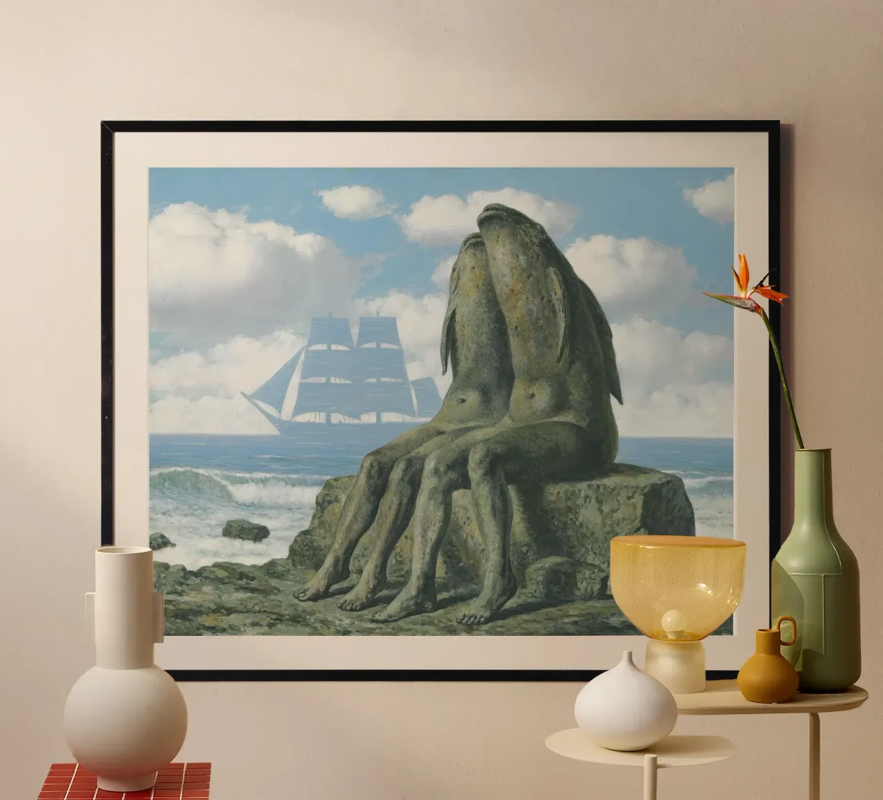 Le meraviglie della natura, 1953 di Rene Magritte poster con telaio in plastica da TIGER JHONSON