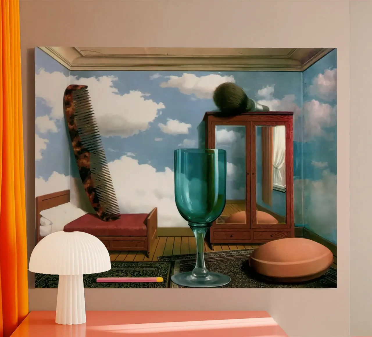 Personal Values, 1952 by Rene Magritte canvas with Floater frame by TIGER JHONSON