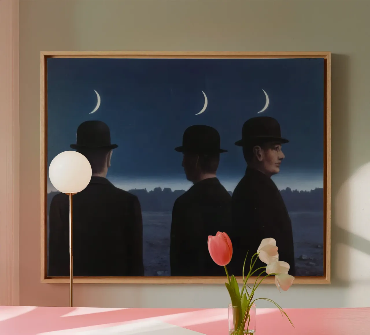 The Mysteries of the Horizon, 1928 by Rene Magritte canvas with Floater frame by TIGER JHONSON