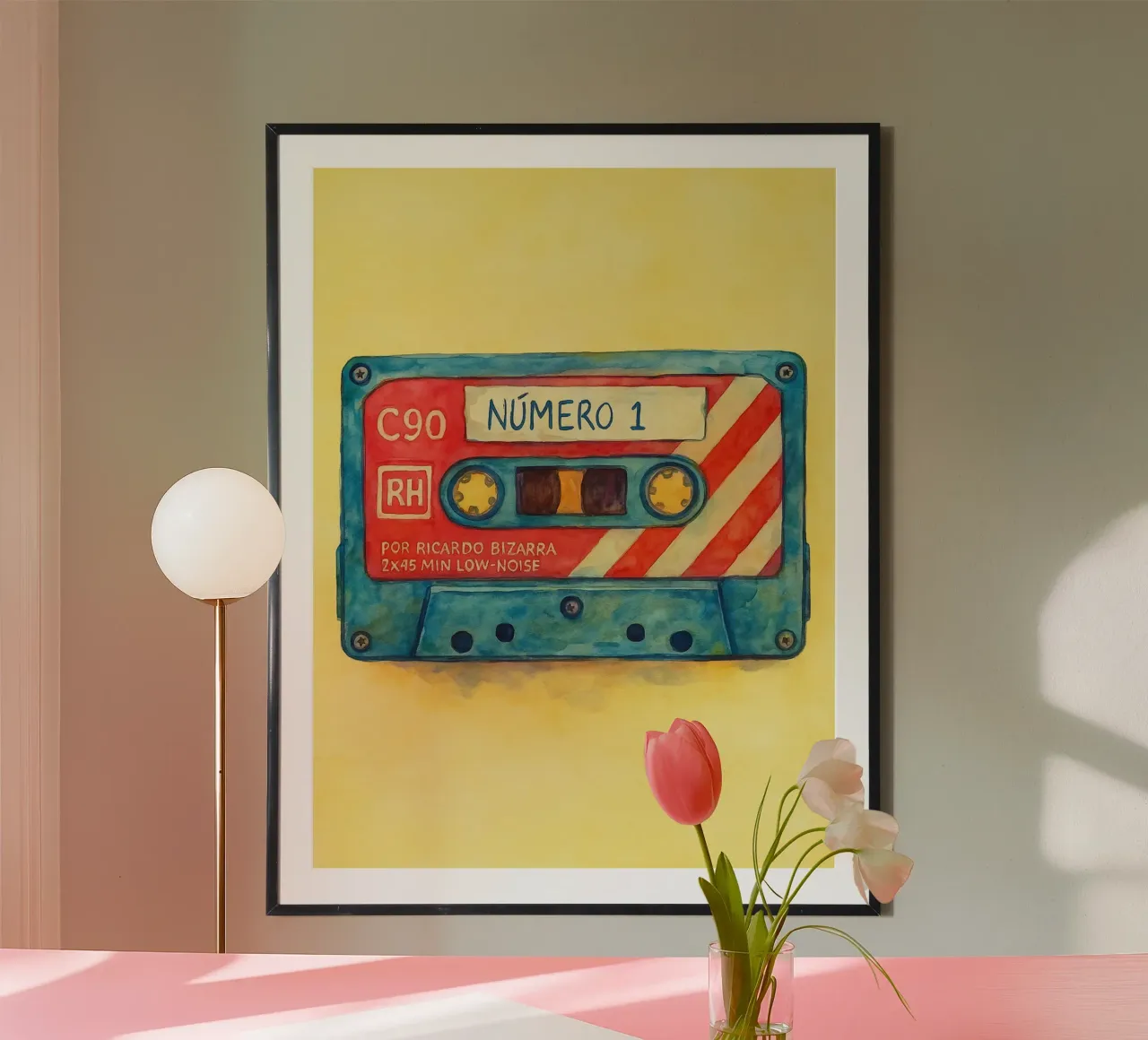 vecchia cassetta pittura d'epoca poster da kroocoot