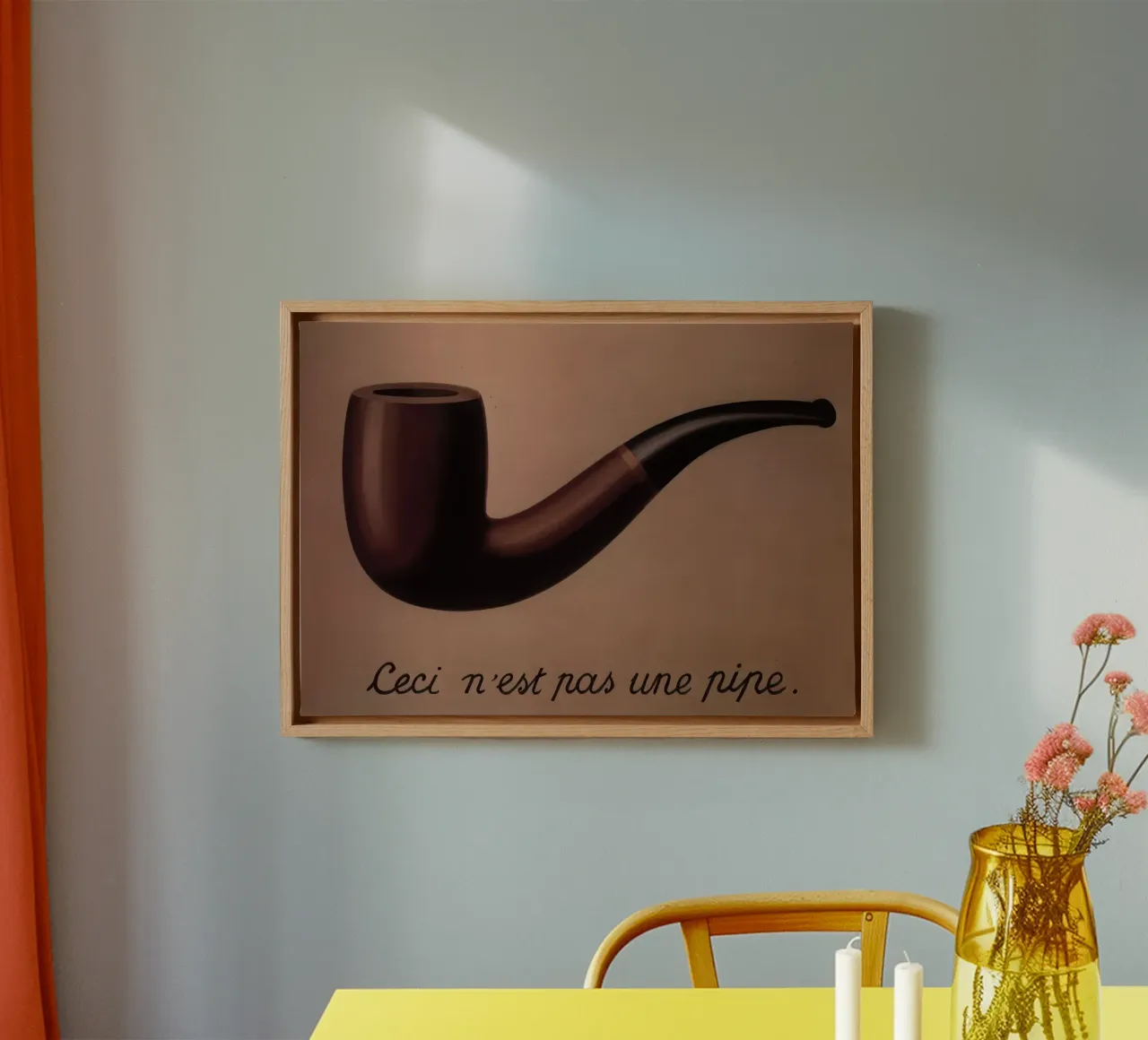 Il tradimento delle immagini, 1929 di René Magritte tela con Cornice a cassetta da TIGER JHONSON