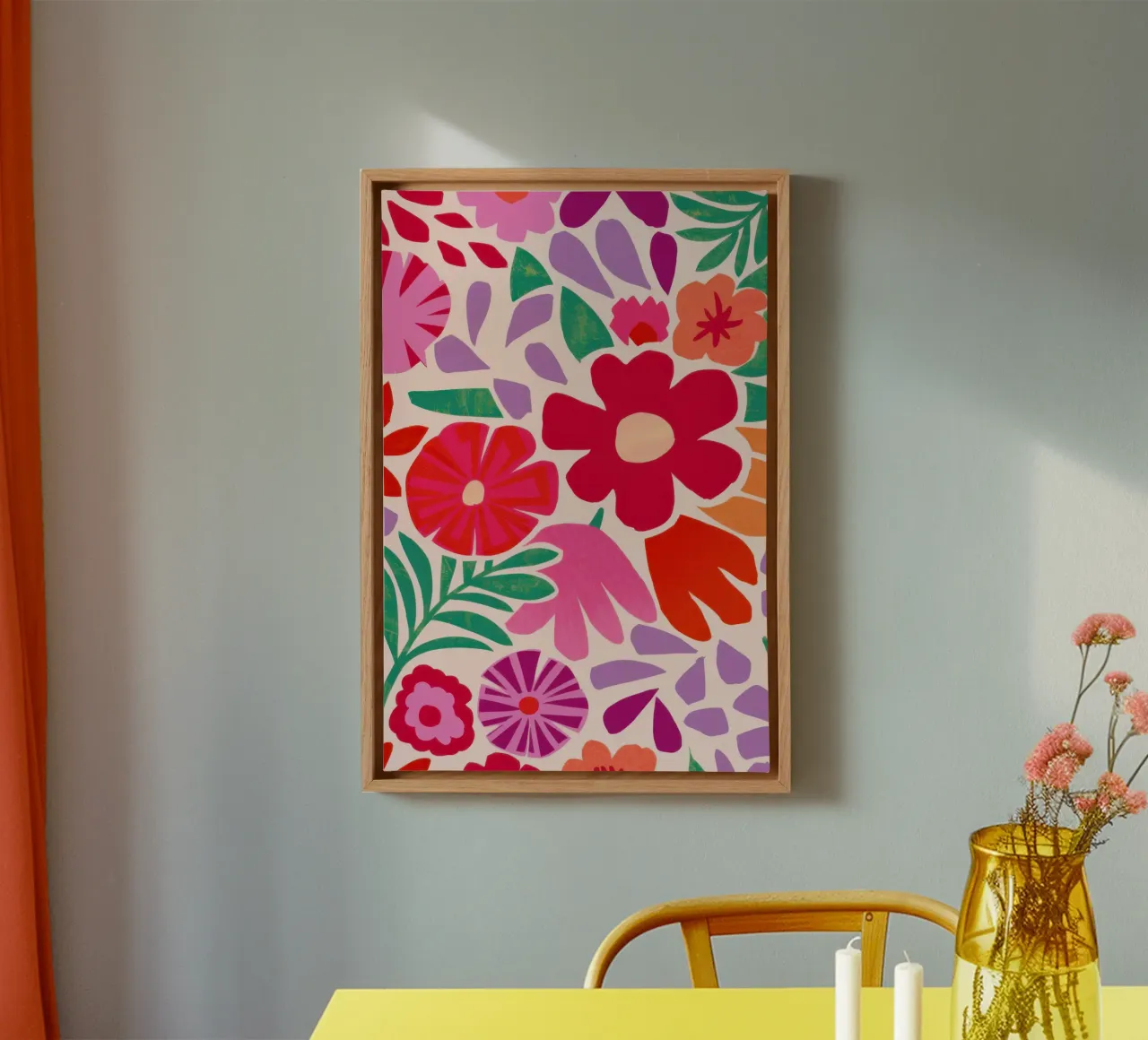 Pop Art Petal Power tela con Cornice a cassetta da Echo Saber