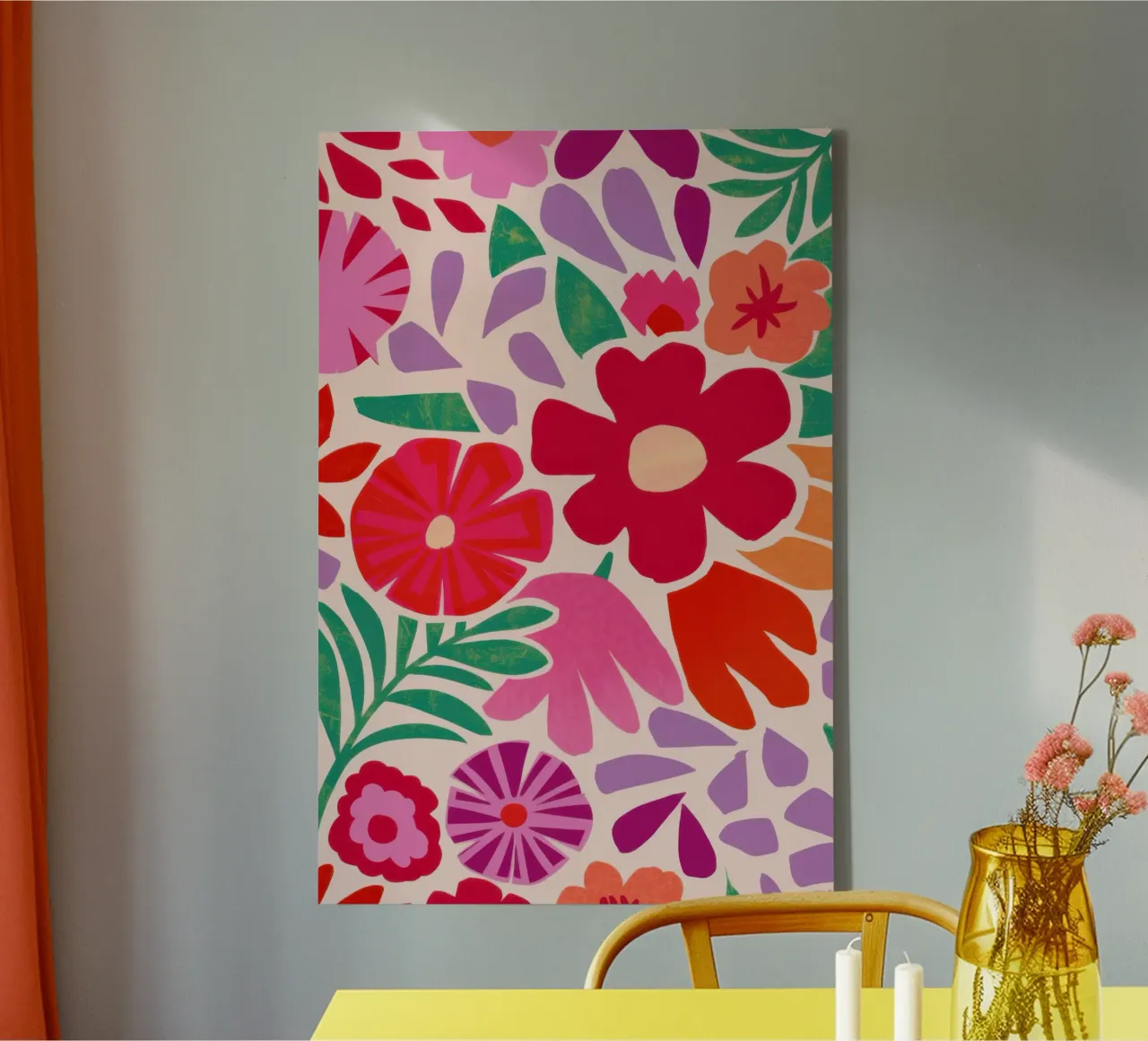 Pop Art Petal Power tela con Cornice a cassetta da Echo Saber