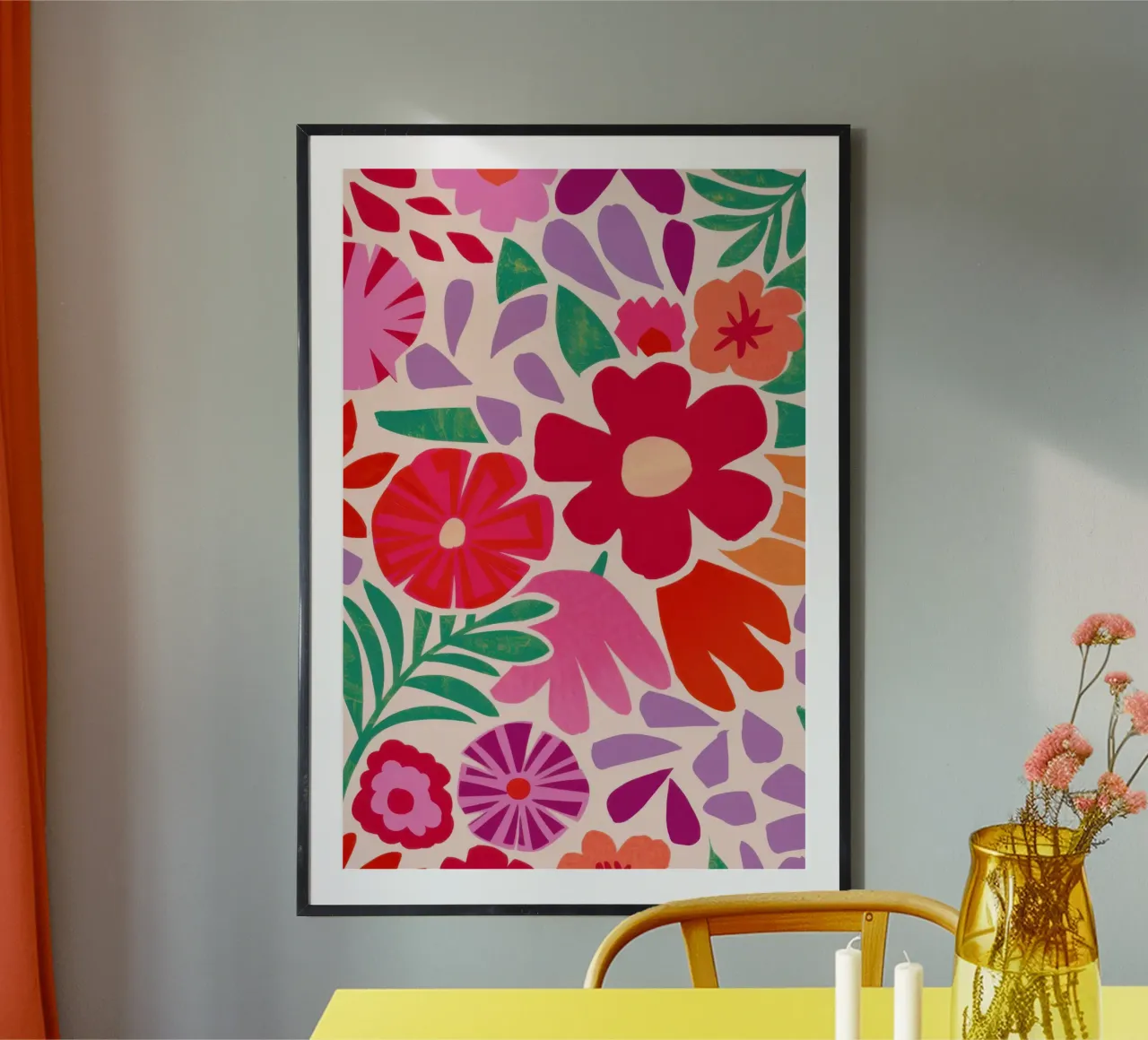 Pop Art Petal Power poster con telaio in plastica da Echo Saber