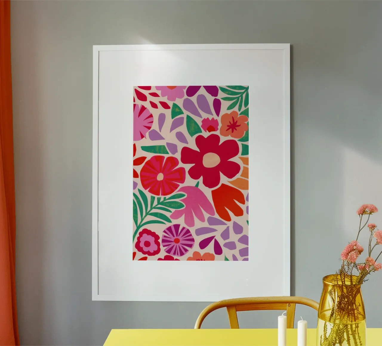Pop Art Petal Power poster con telaio in plastica da Echo Saber