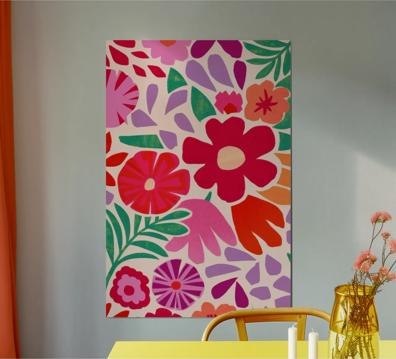 Pop Art Petal Power poster con telaio in plastica da Echo Saber
