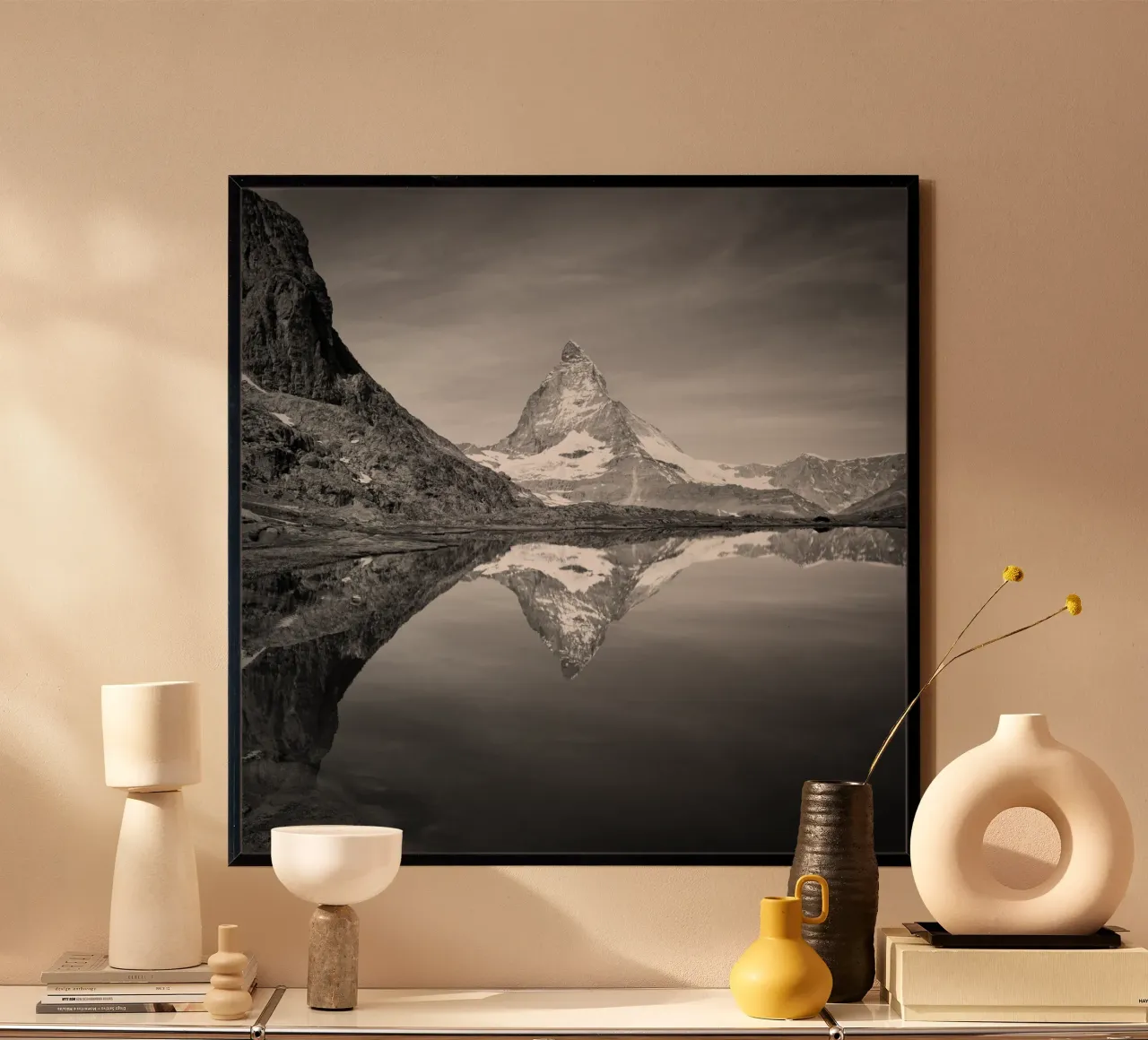 Matterhorn poster met kunststof frame van Marc Gruninger