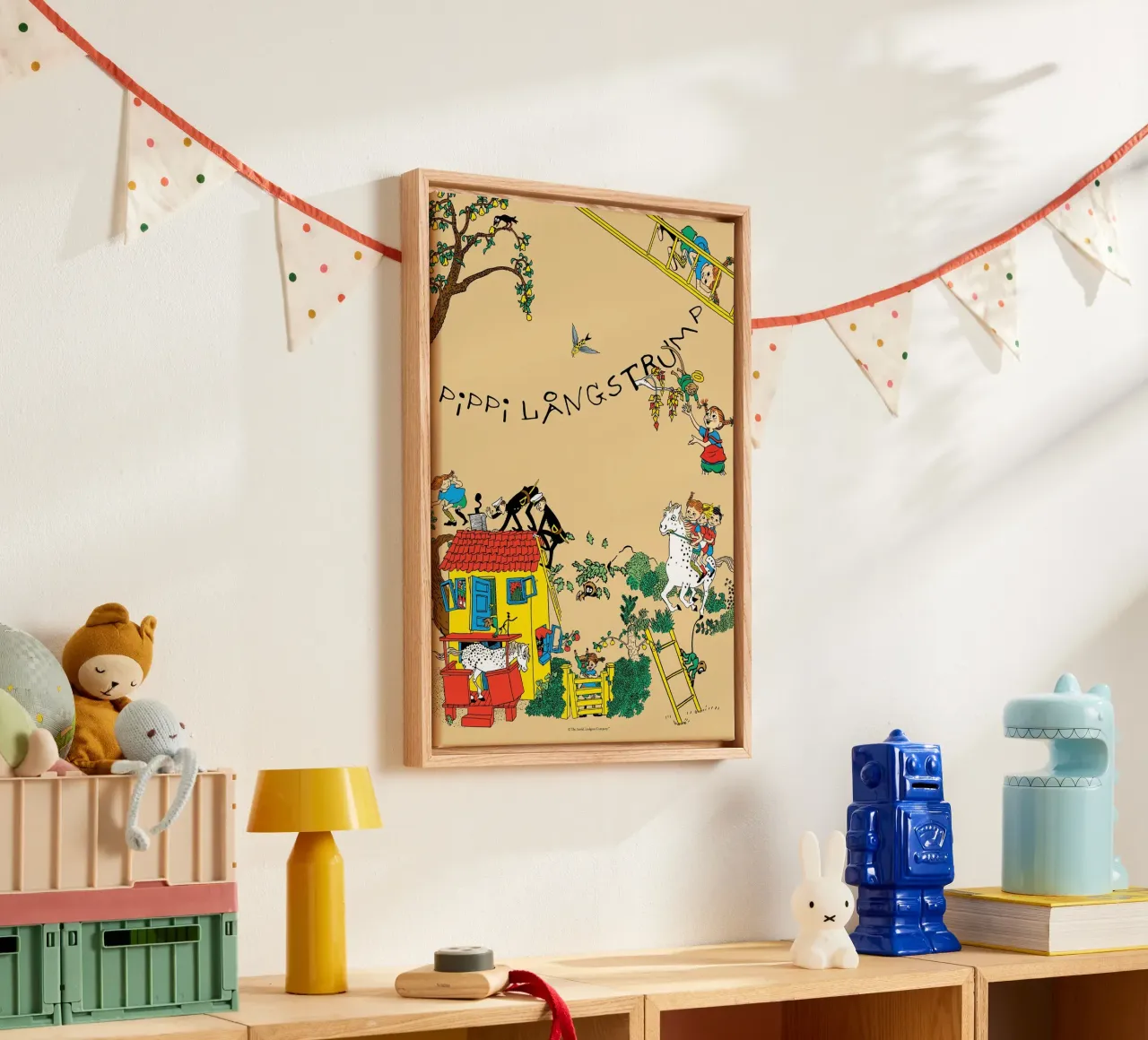 Il mondo di Pippi tela con Cornice a cassetta da Earl Beeman