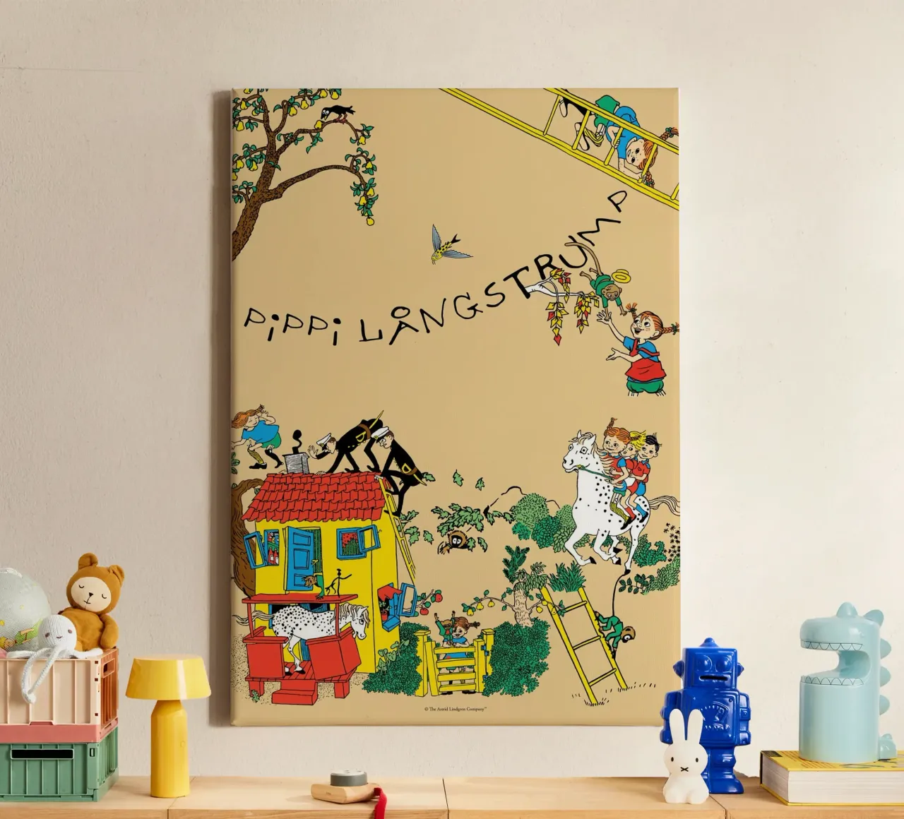 Il mondo di Pippi tela con Cornice a cassetta da Earl Beeman