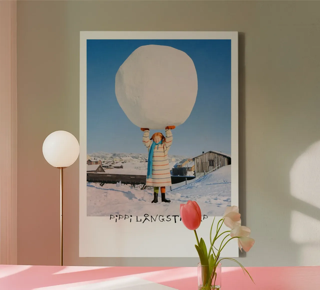 Pippi - Palla di neve tela con Cornice a cassetta da Earl Beeman