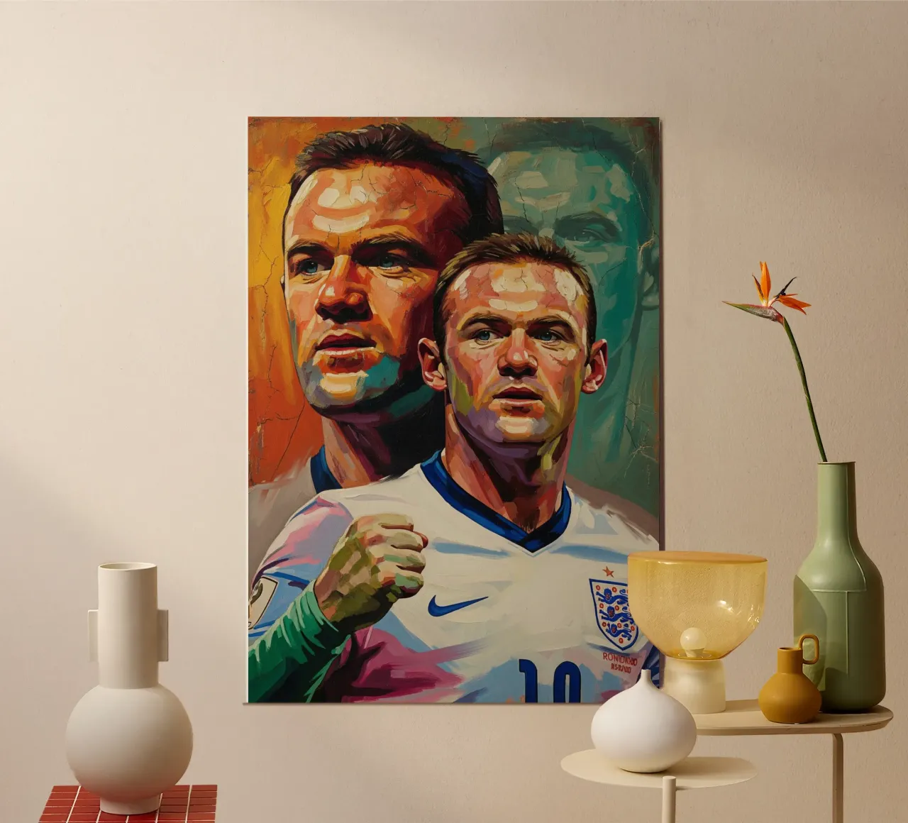 Wayne Rooney abstraktes Kunstgemälde Poster von Lembayung art
