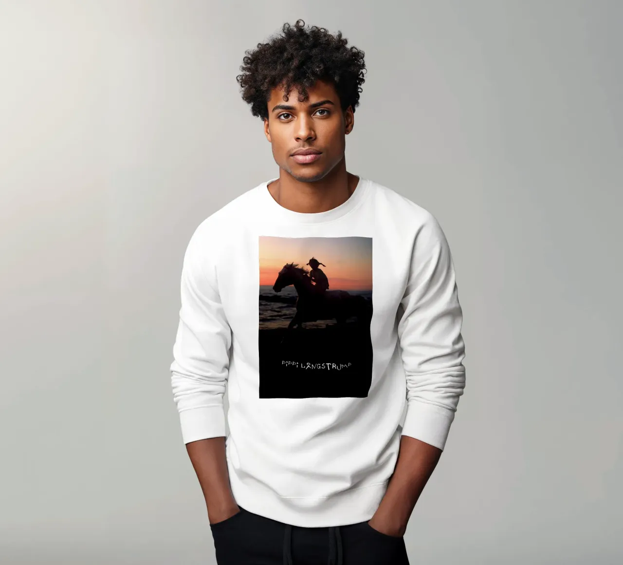 Pippi - Cabalgando al atardecer sudadera de Earl Beeman