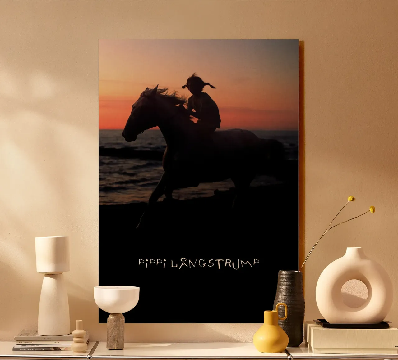 Pippi - Cabalgando al atardecer metacrilato de Earl Beeman
