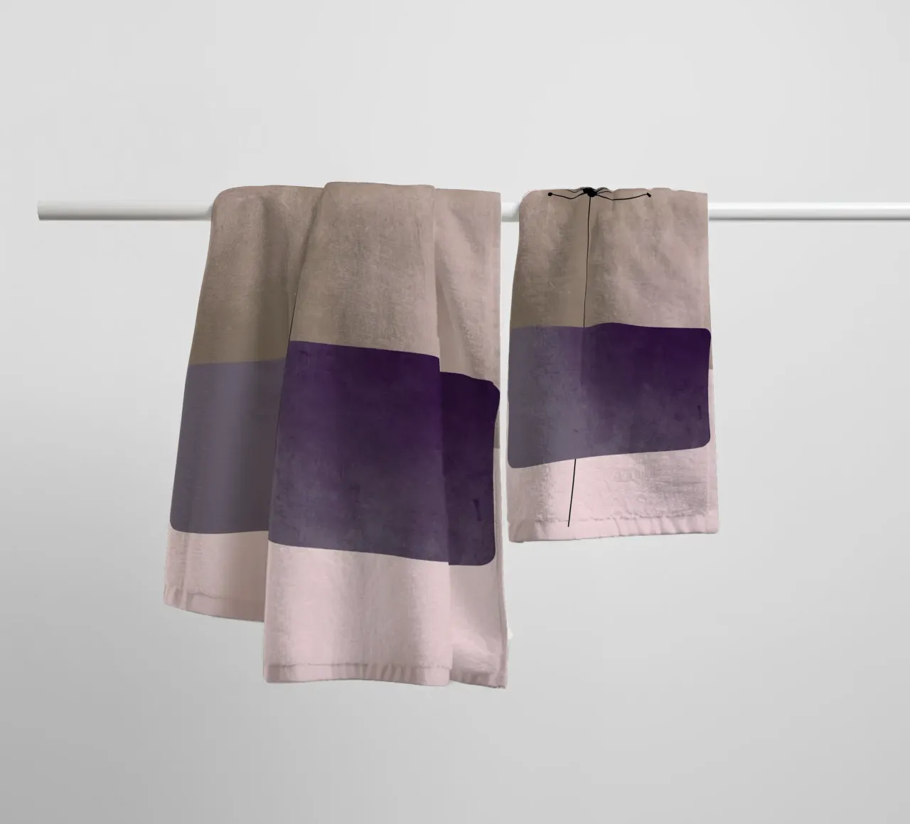 pastel line colors asciugamano da bagno da pastel color shape