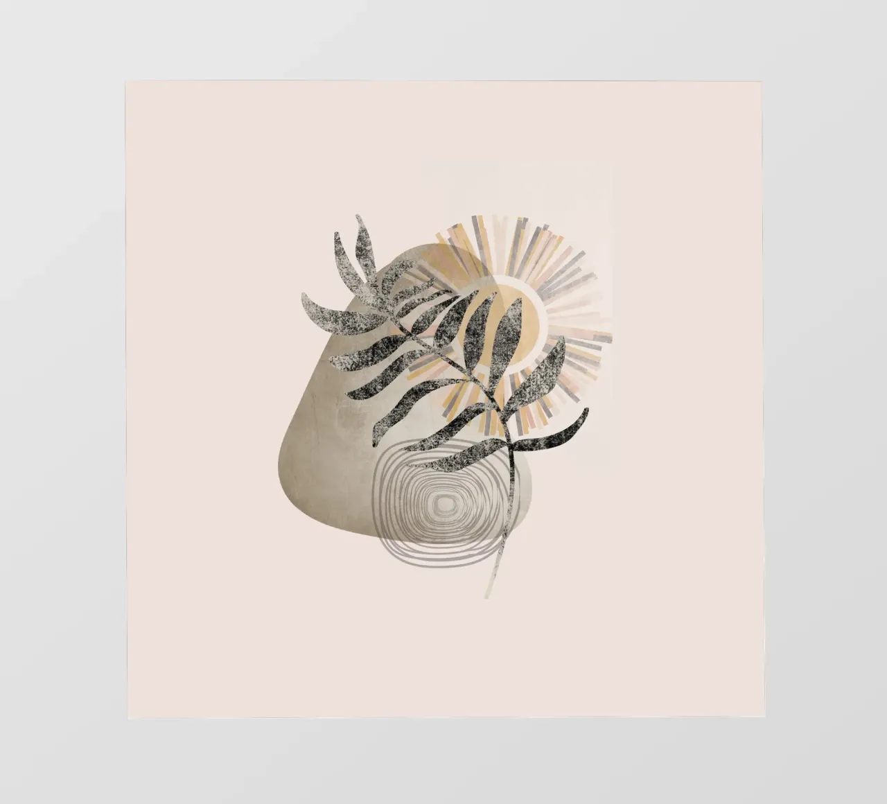 minimalist nature icon pellicola backlit da pastel color shape