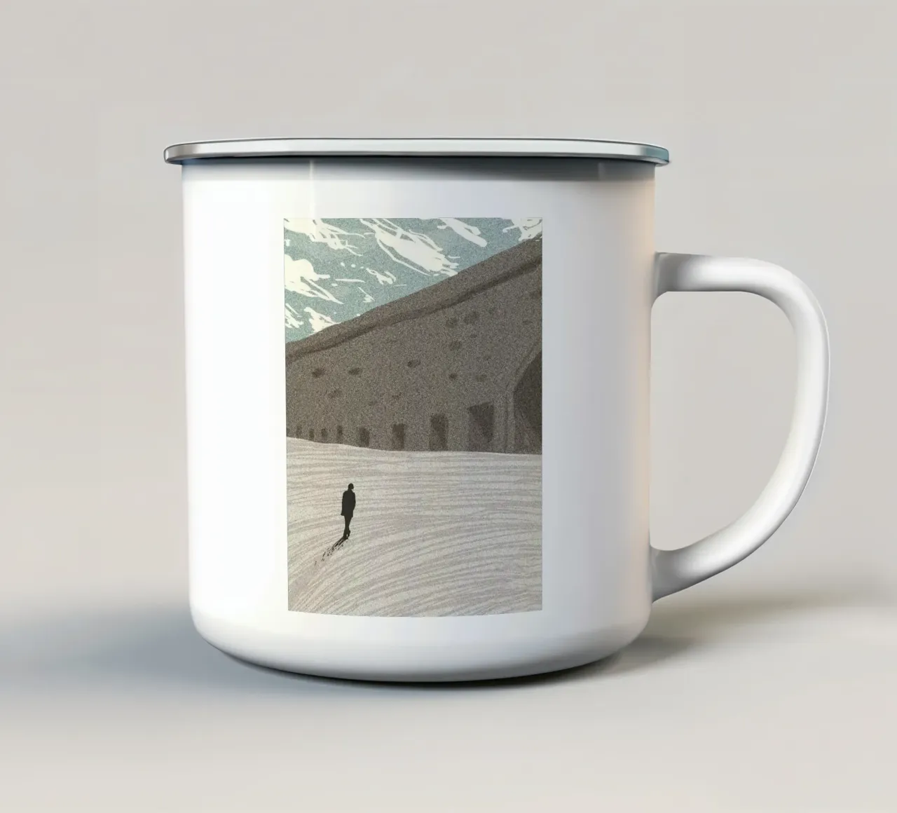 walking to the wall tazza in smalto da pastel color shape