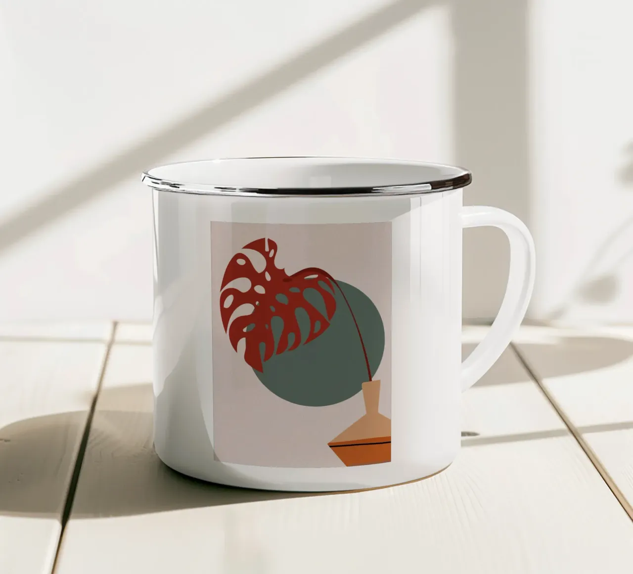 minimalist vase flower tazza in smalto da pastel color shape