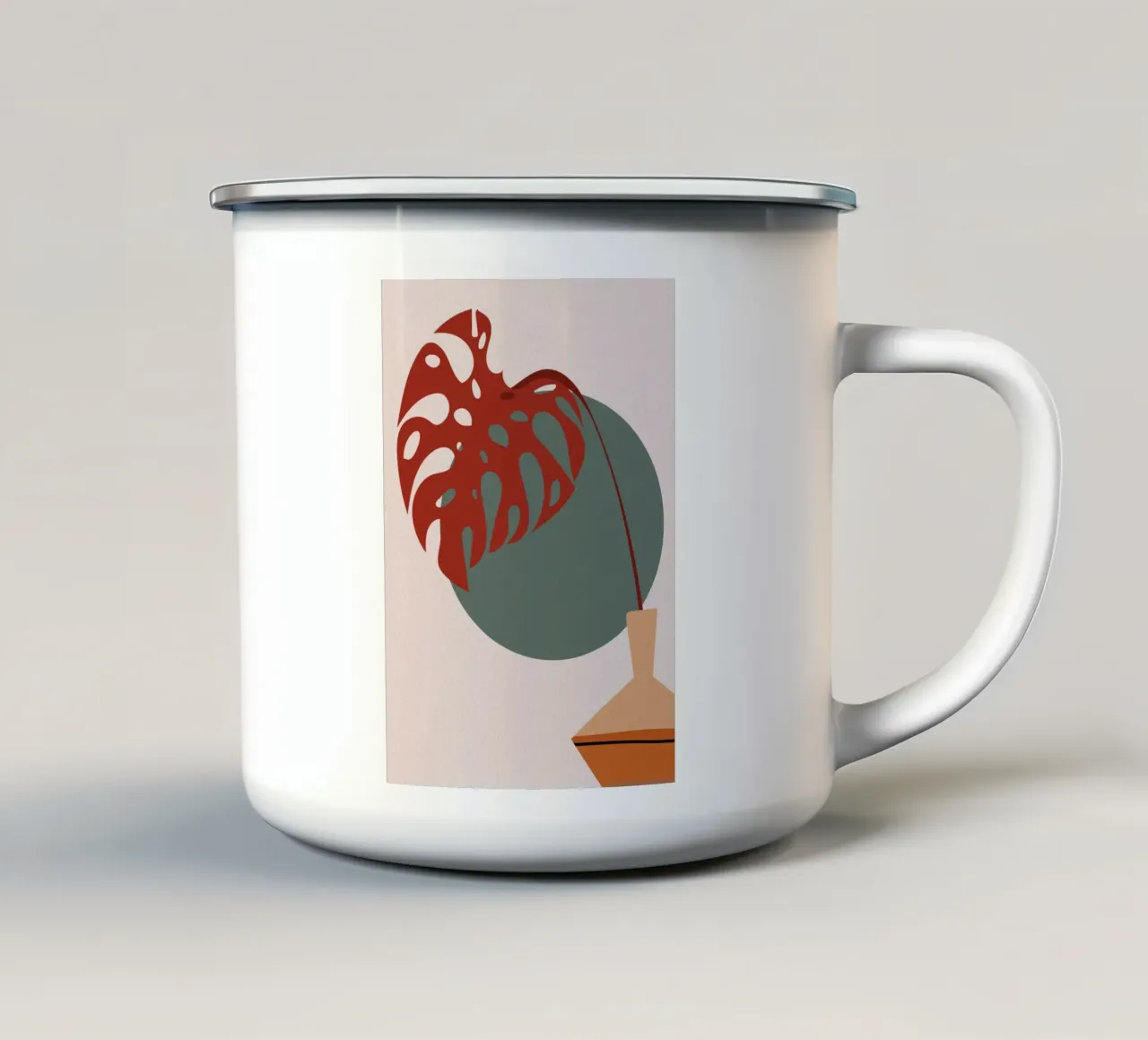 minimalist vase flower tazza in smalto da pastel color shape