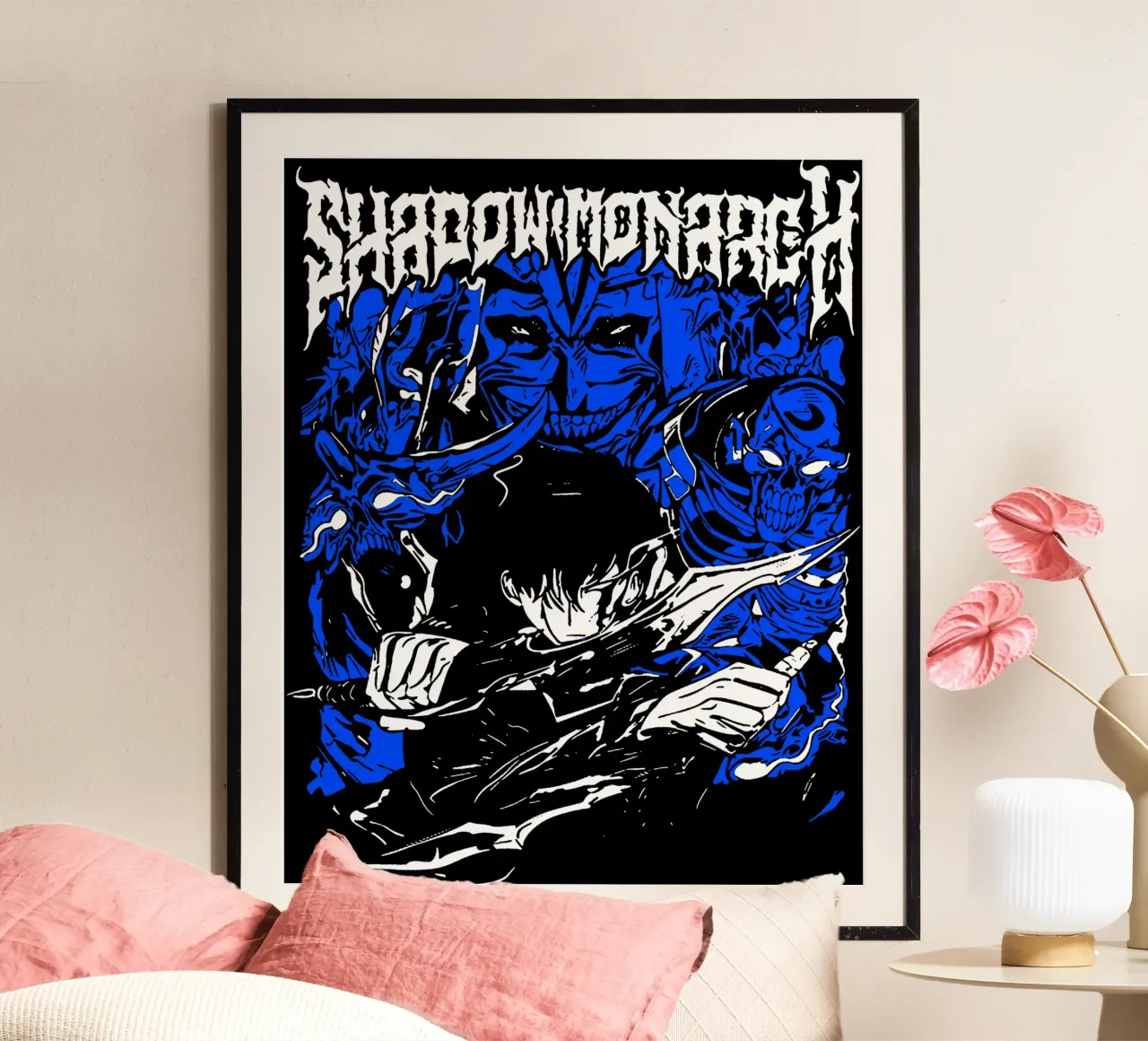 Maglietta classica Shadow Monarch poster con telaio in alluminio da abelazikicks.ve