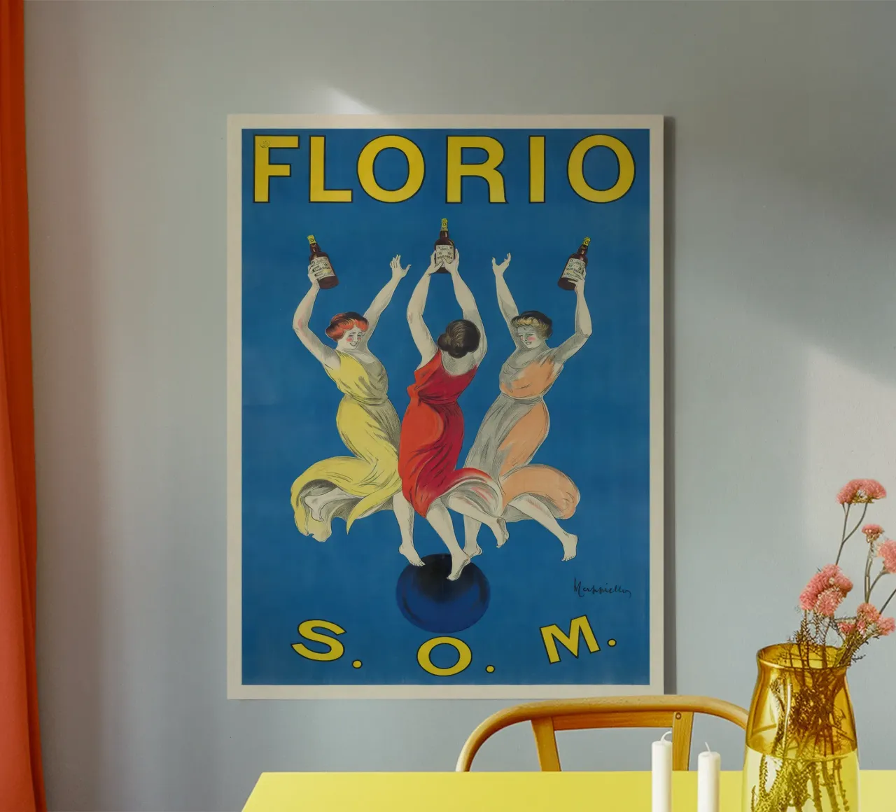 Florio tela con Cornice a cassetta da mix mate
