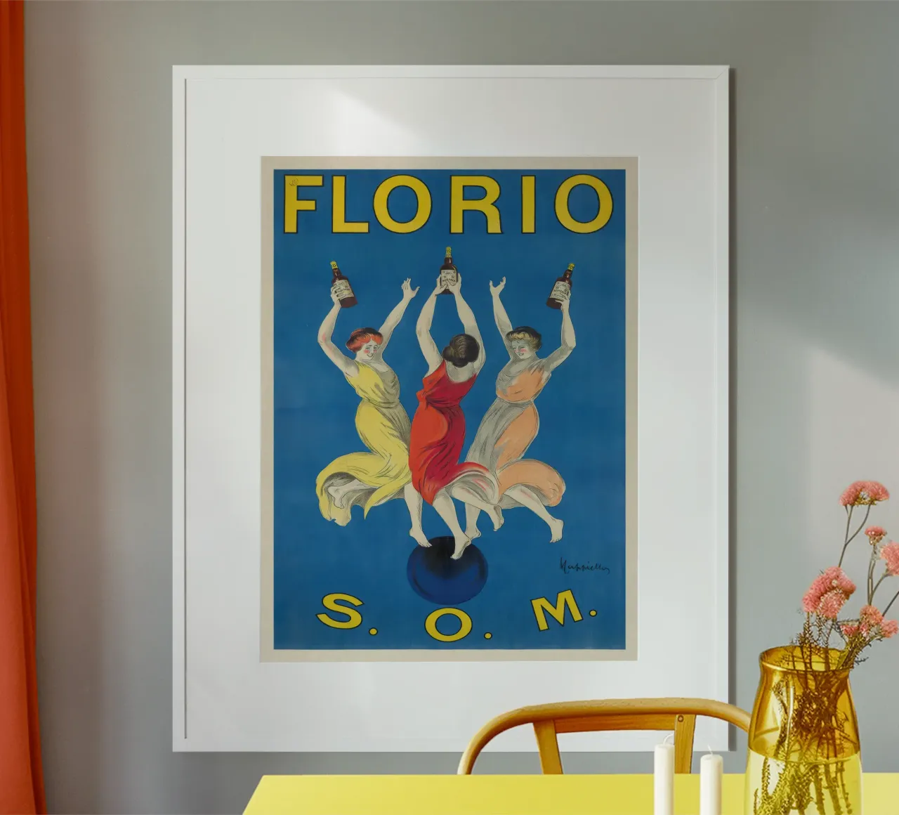 Florio poster con telaio in plastica da mix mate
