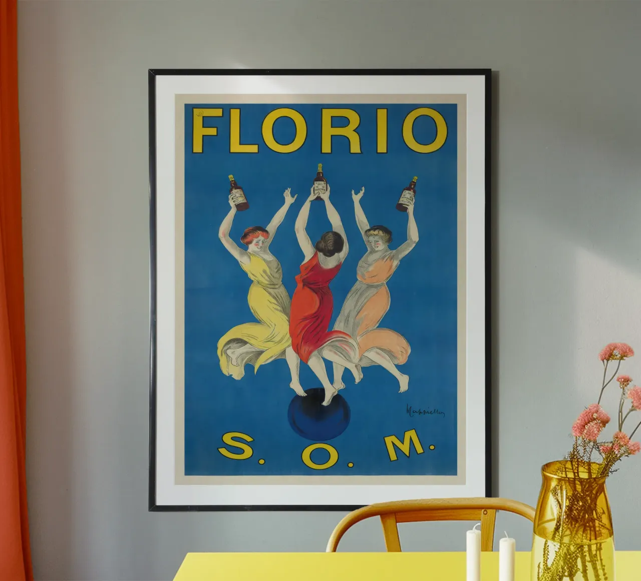 Florio poster con telaio in plastica da mix mate