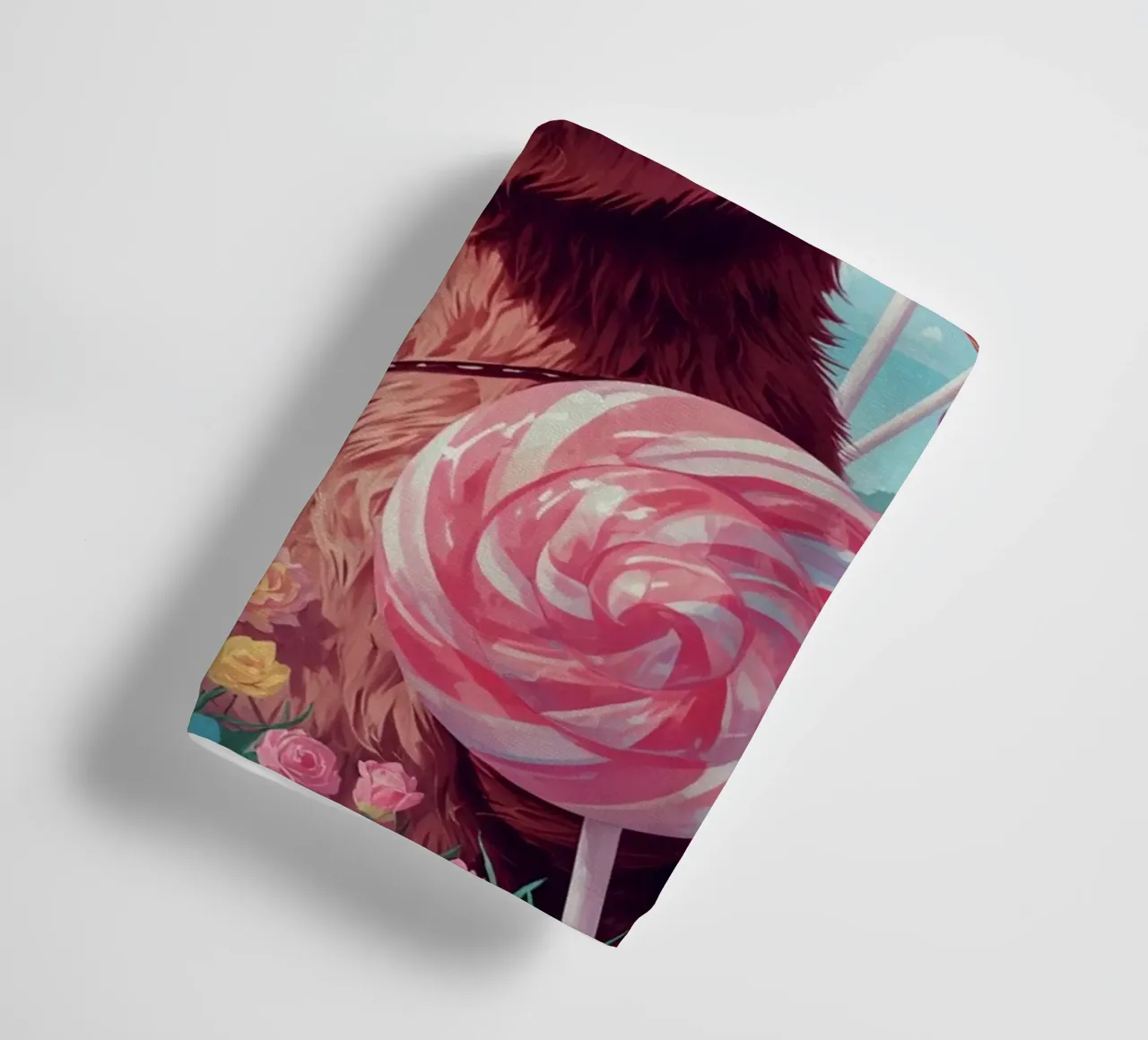 Orso con lecca-lecca e fiori asciugamano da bagno da DesignDoodle