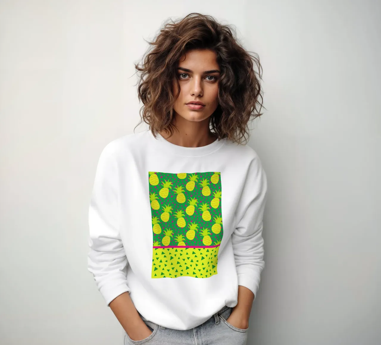 Falling Pineapples felpa da Maria Kritzas
