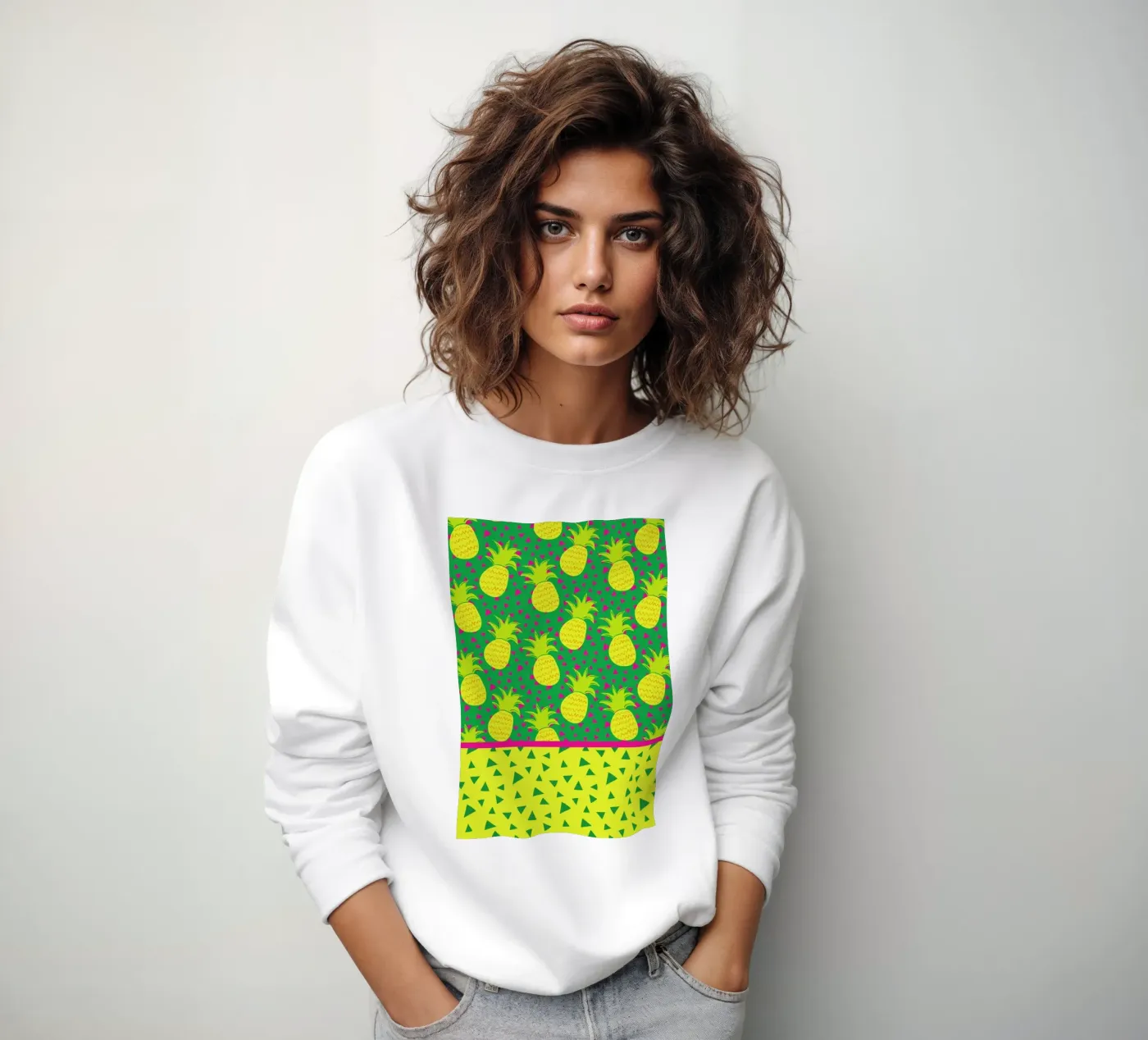 Falling Pineapples felpa da Maria Kritzas