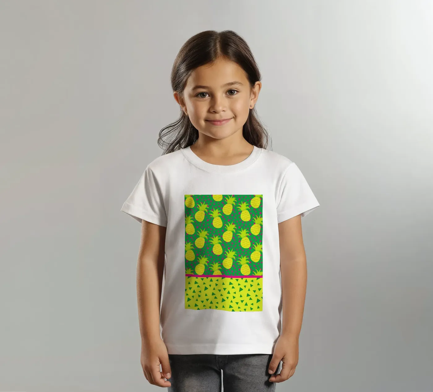 Falling Pineapples Kinder T-Shirt von Maria Kritzas