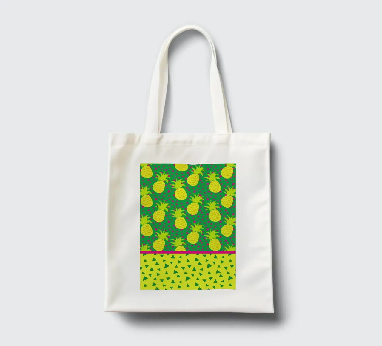 Falling Pineapples borsa in juta da Maria Kritzas