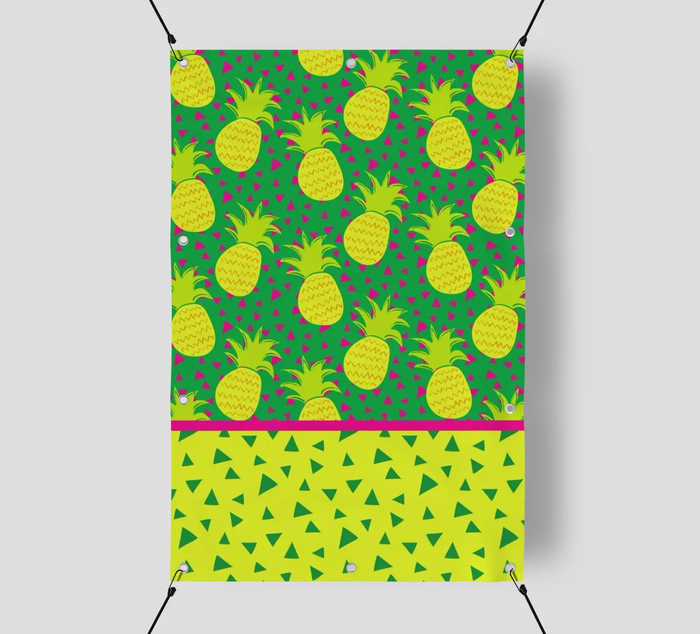 Falling Pineapples telo in pvc da Maria Kritzas