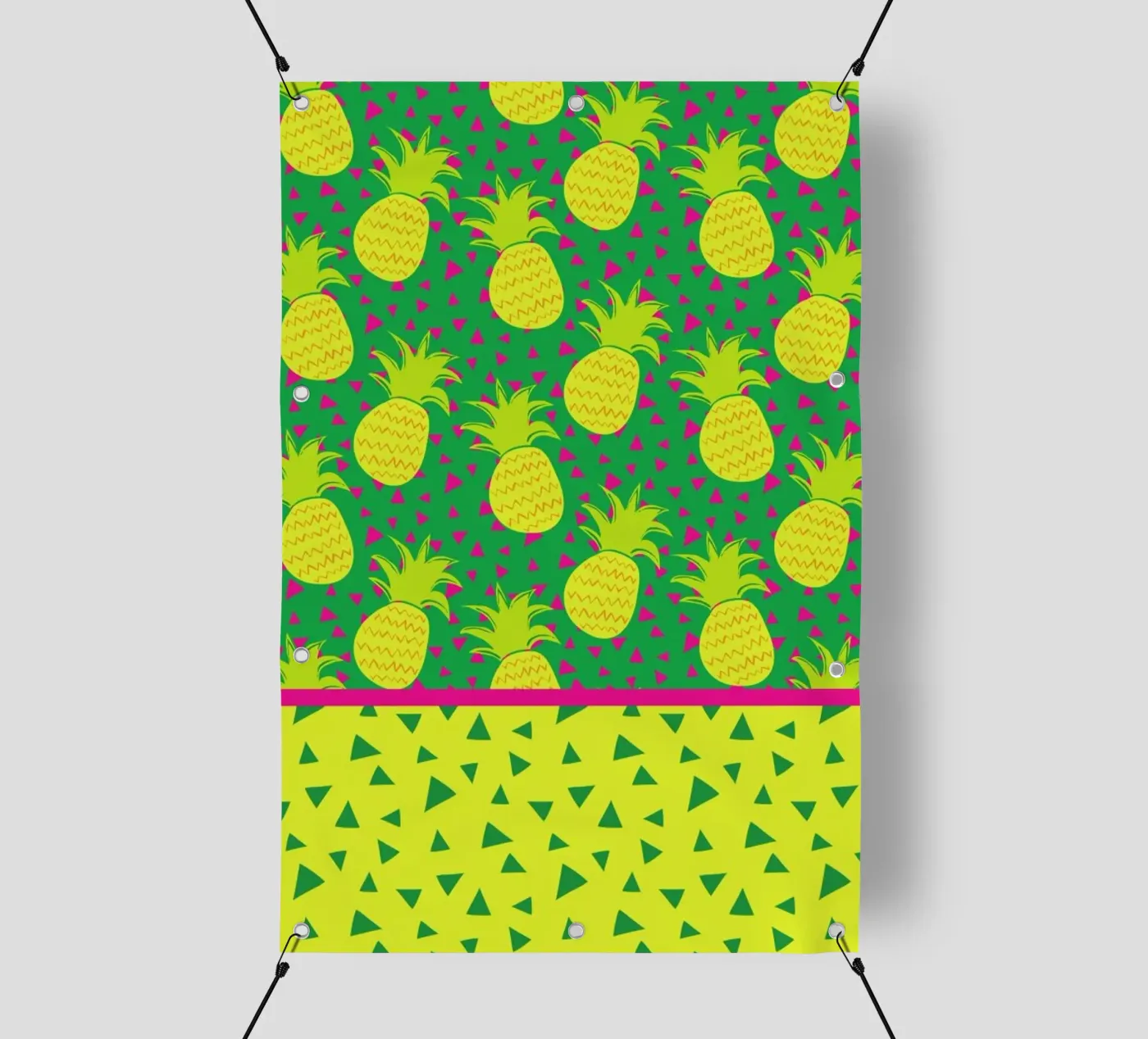 Falling Pineapples telo in pvc da Maria Kritzas