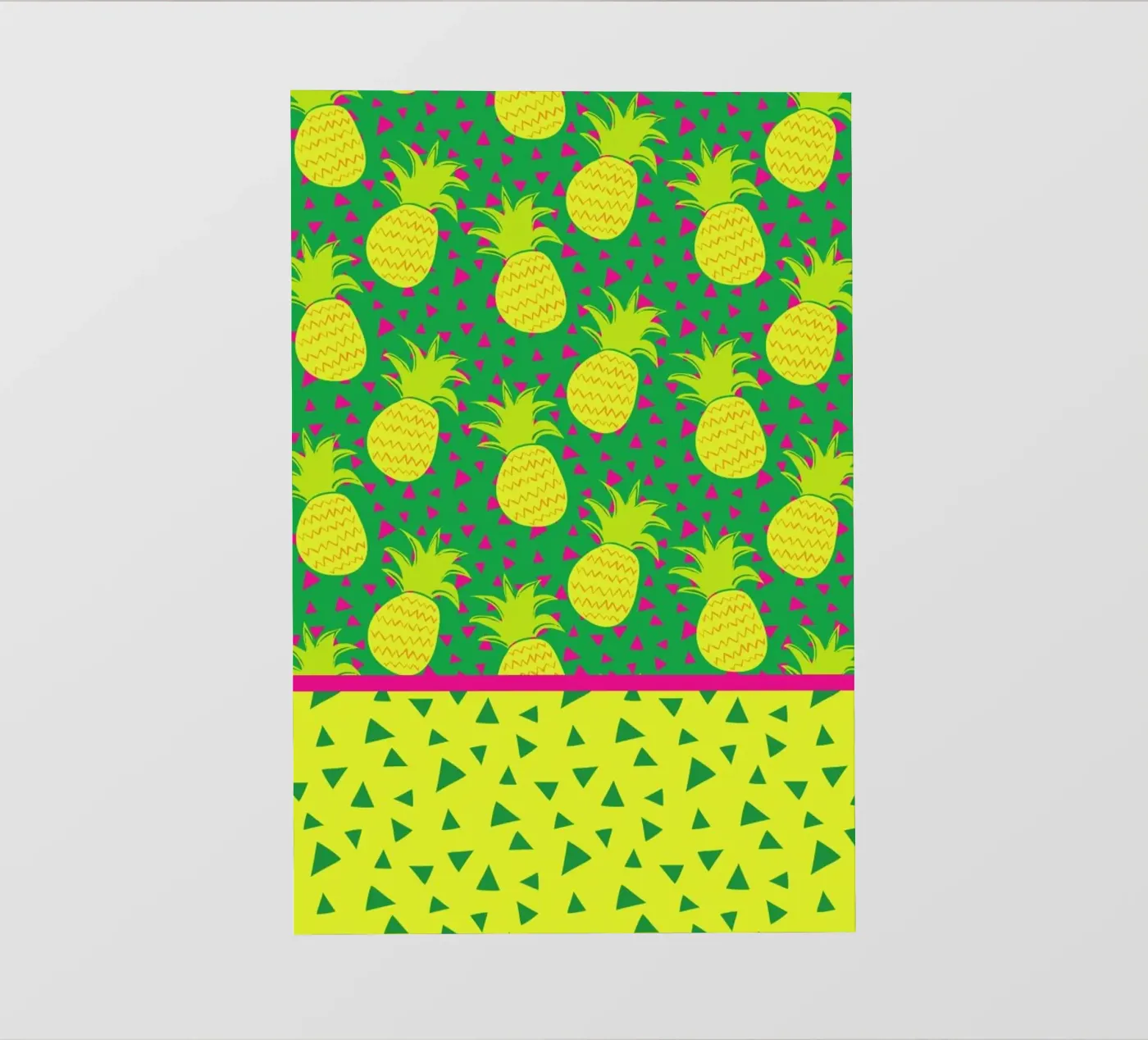 Falling Pineapples telo in pvc da Maria Kritzas