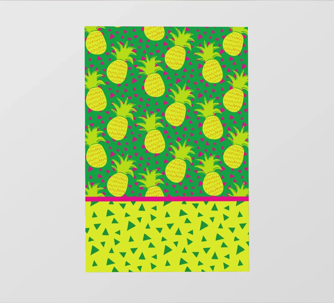 Falling Pineapples telo in pvc da Maria Kritzas