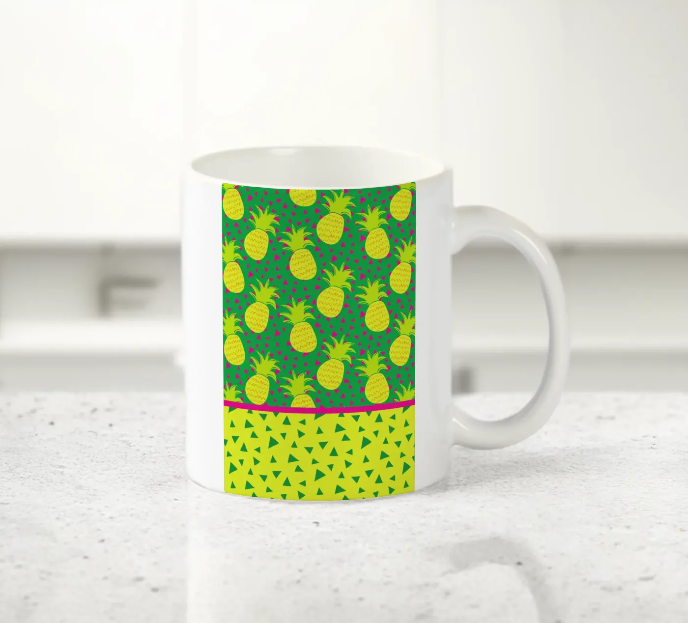 Falling Pineapples keramische mok van Maria Kritzas