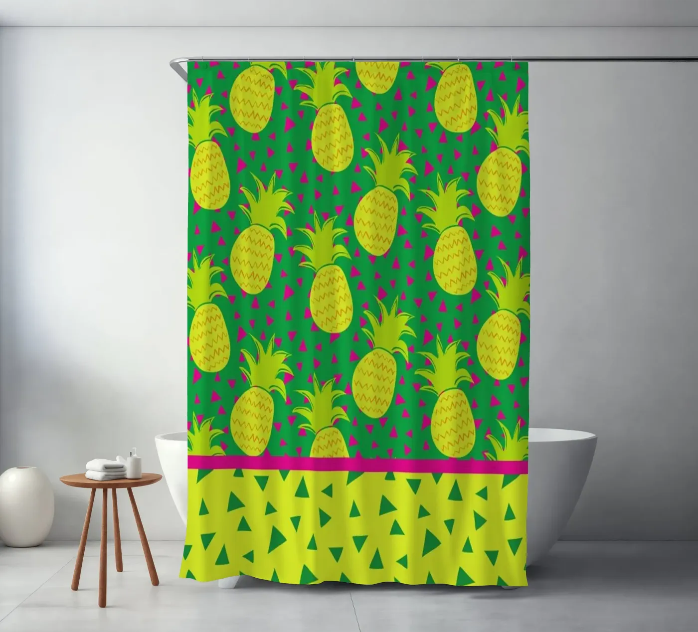 Falling Pineapples Duschvorhang von Maria Kritzas